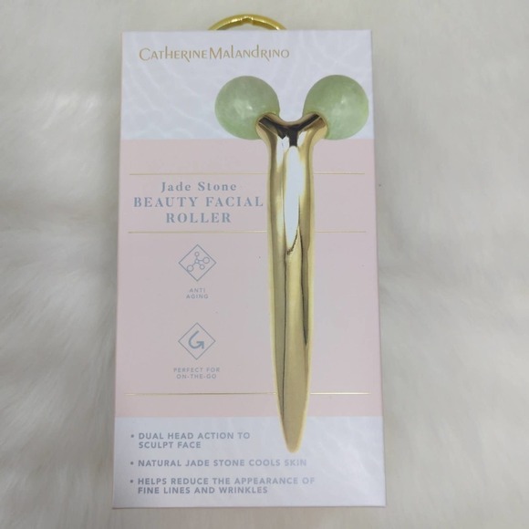 BNIB‎ | Catherine Malandrino - Jade Stone Beauty Facial Roller - Picture 1 of 6